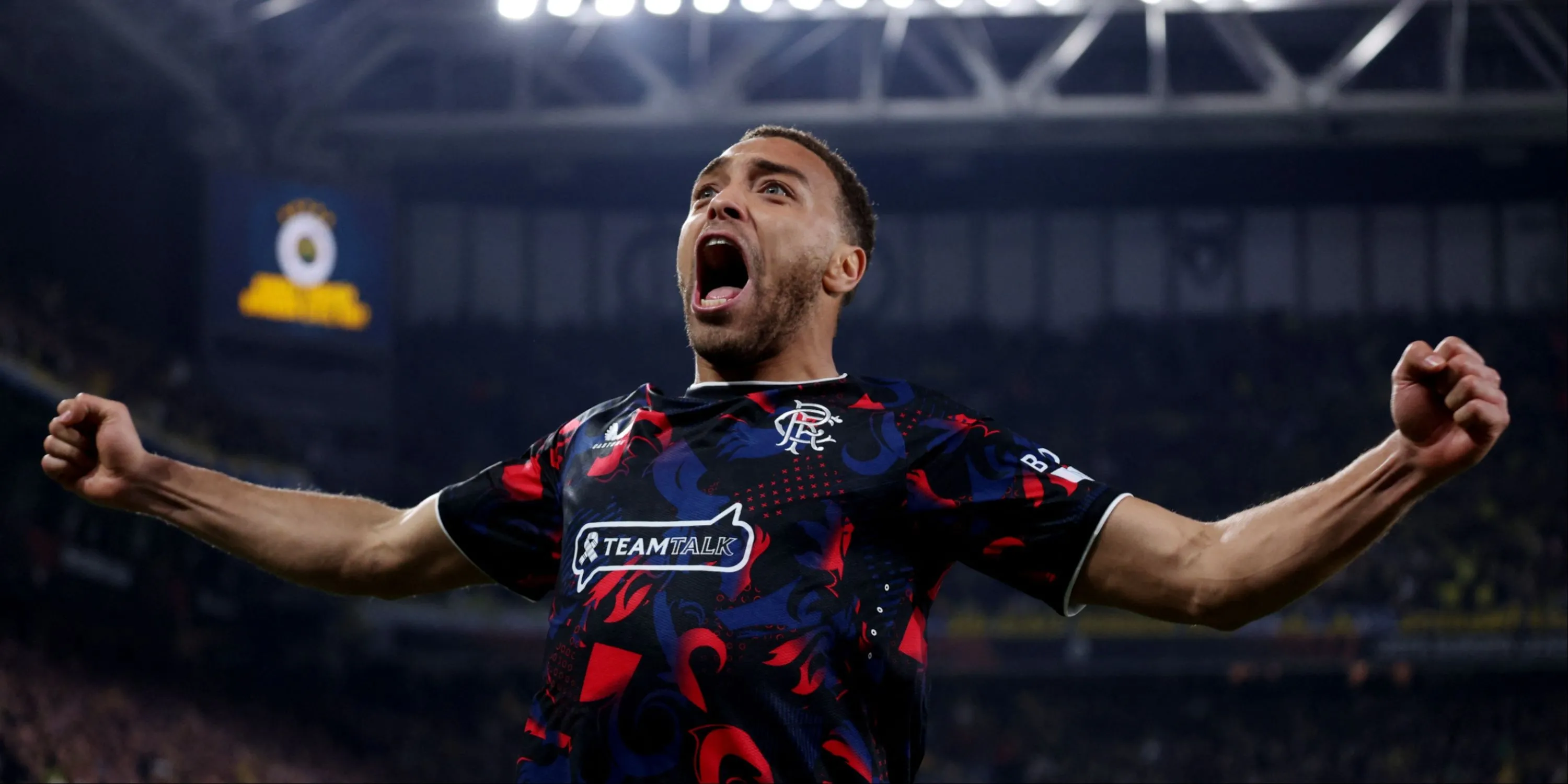 Cyriel Dessers trong màu áo câu lạc bộ Rangers.
