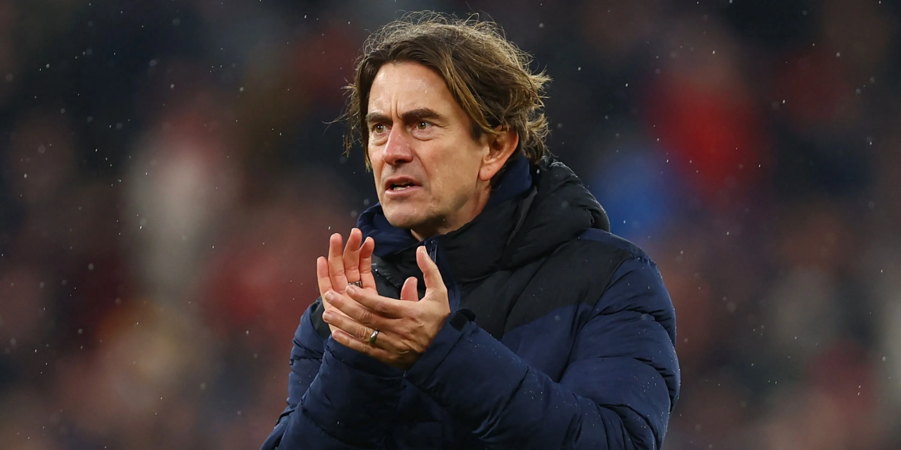 Thomas Frank trong màu áo của Tottenham sau khi rời Brentford.