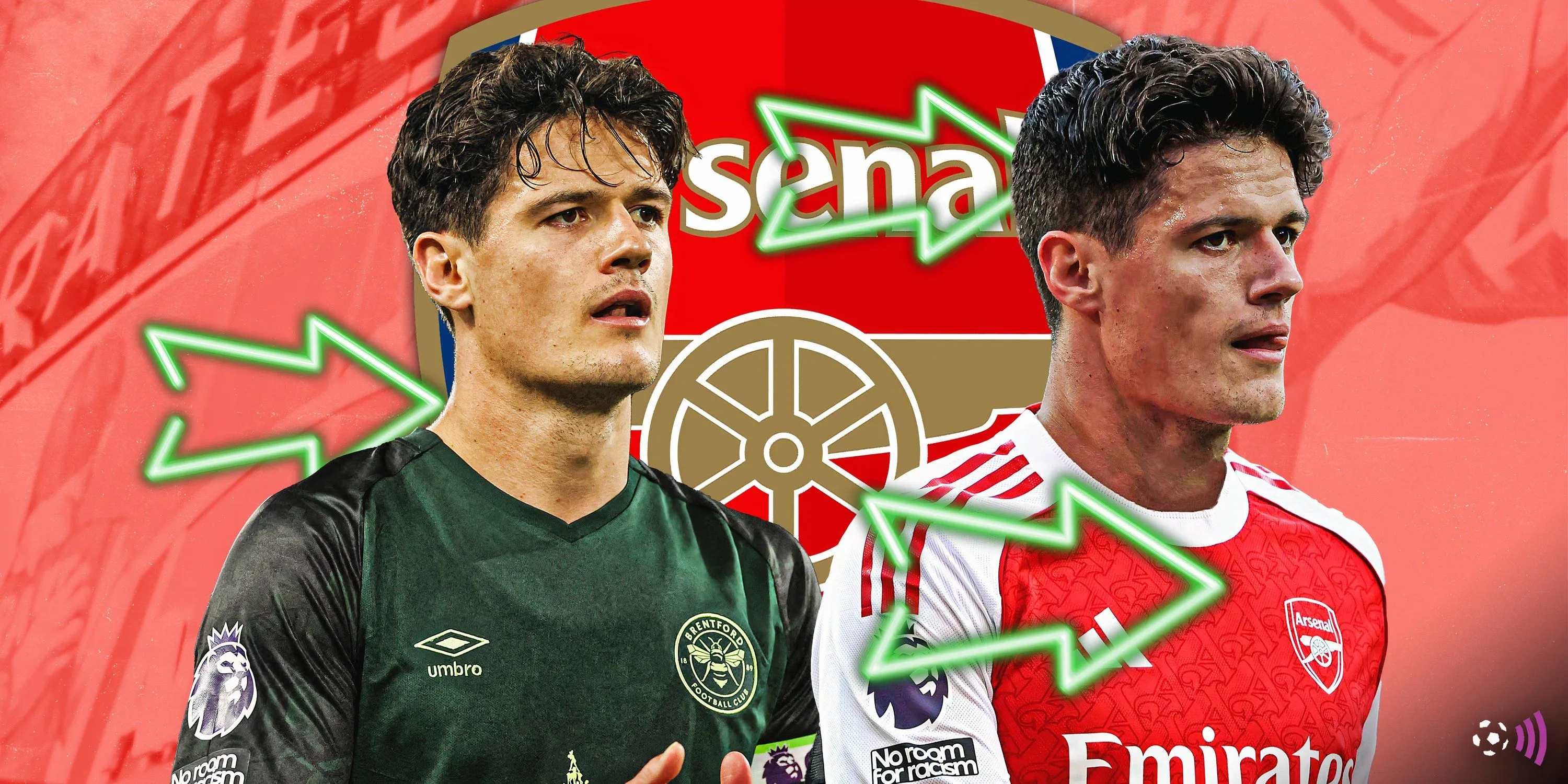 Tiền vệ Christian Norgaard trong màu áo Brentford, người sắp gia nhập Arsenal