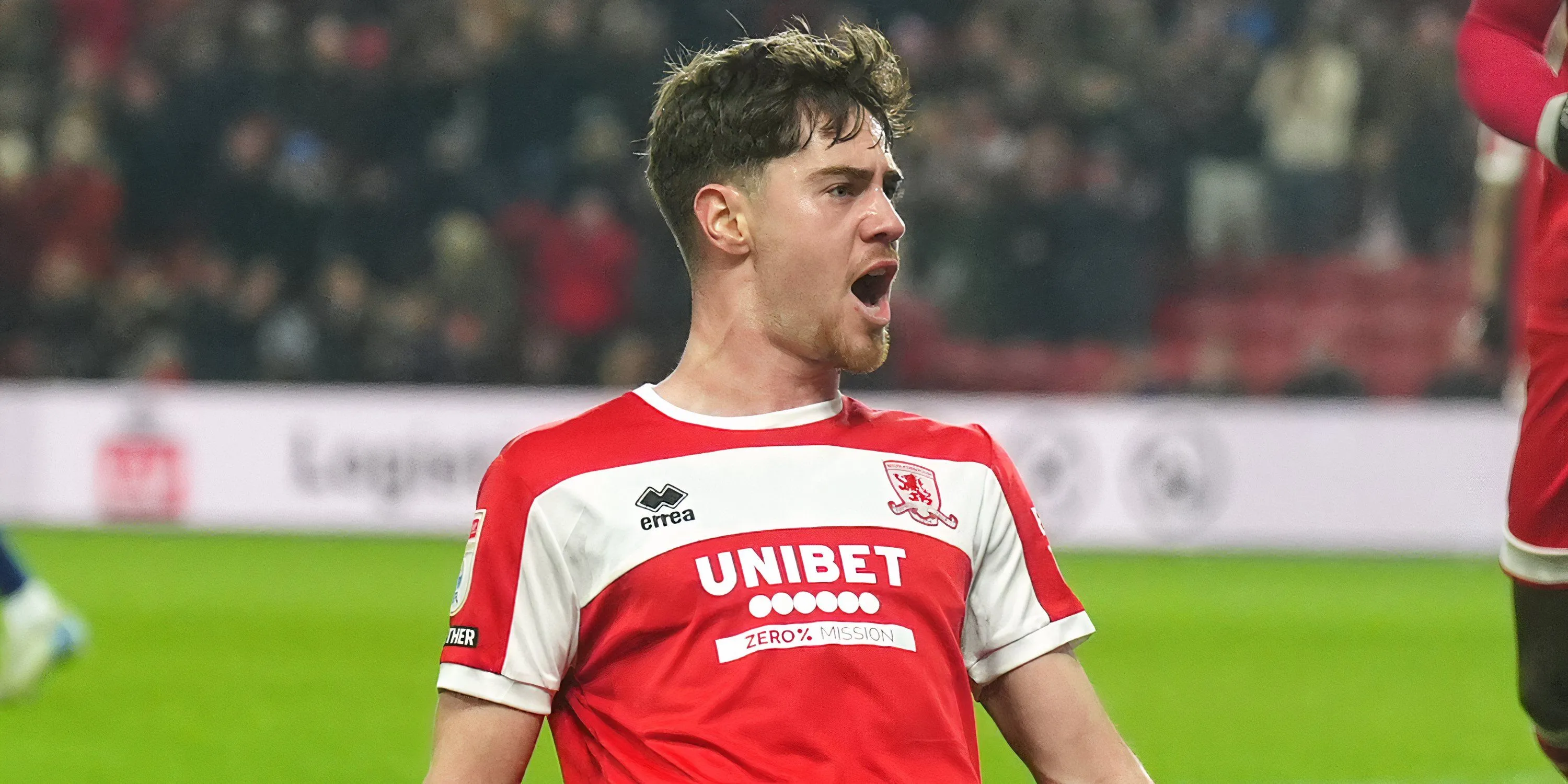 Hayden Hackney ăn mừng bàn thắng cho Middlesbrough, anh là mục tiêu của West Ham