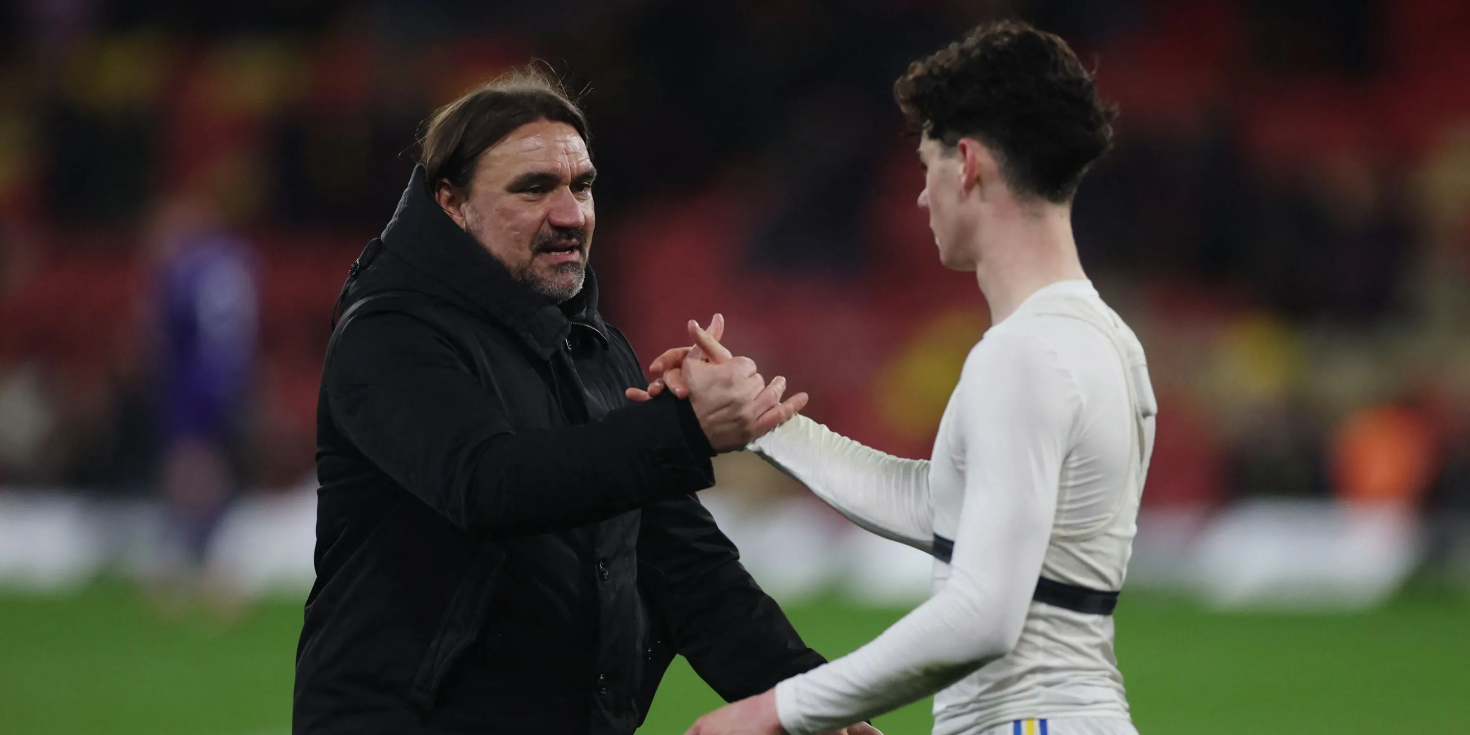 Daniel Farke trên băng ghế chỉ đạo tại trận đấu của Leeds